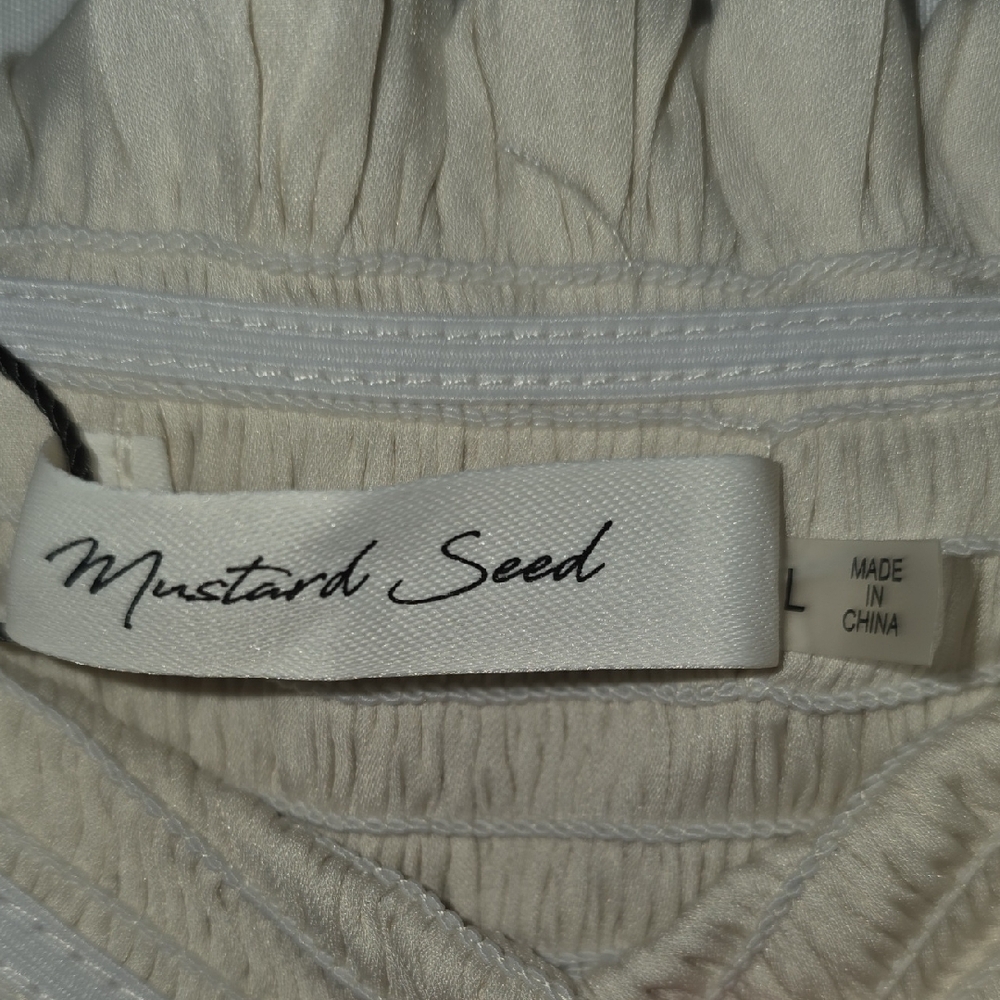 Mustard Seed Cream Ruffled Mini Skort - Picture 3 of 4